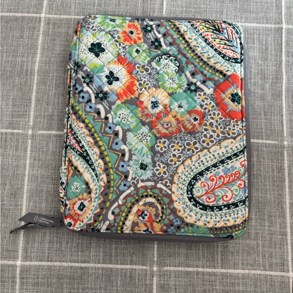 Vera Bradley Quilted Tablet Case with Multicolor Paisley